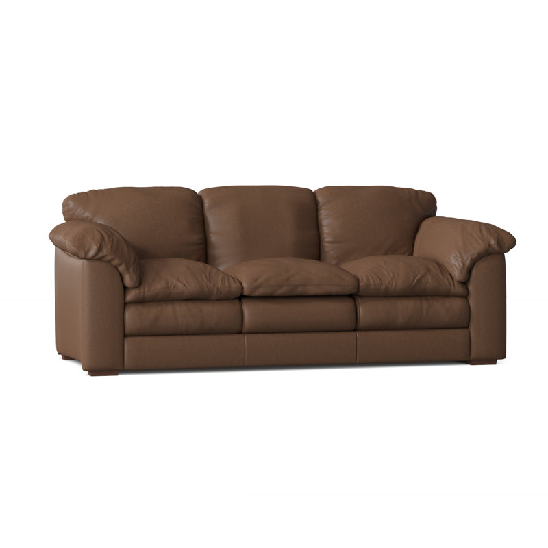 Omnia Leather Oregon 92" Genuine Leather Pillow Top Arm Sofa & Reviews